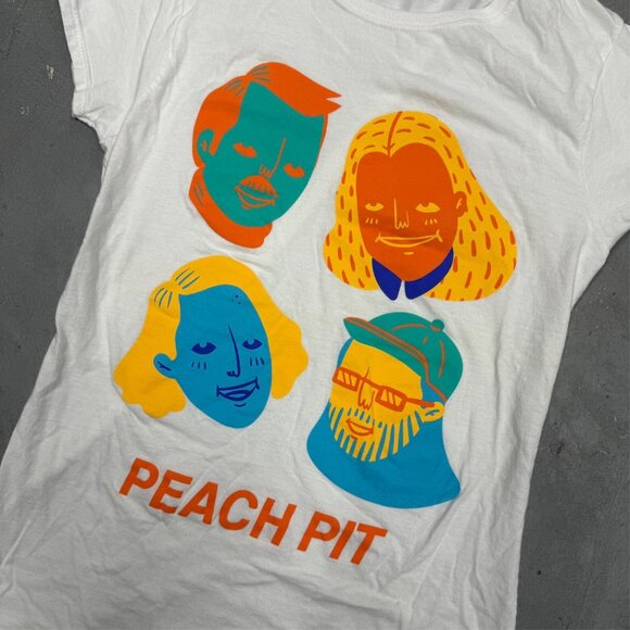 Peach Pit TShirt Gildan Softstyle Band Merch Graphic White XS - Picture 3 of 5